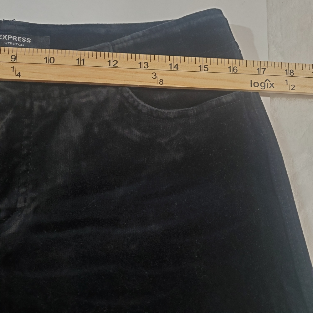 Velvet Like Express Midnight Black Flare Pants - Picture 3 of 13